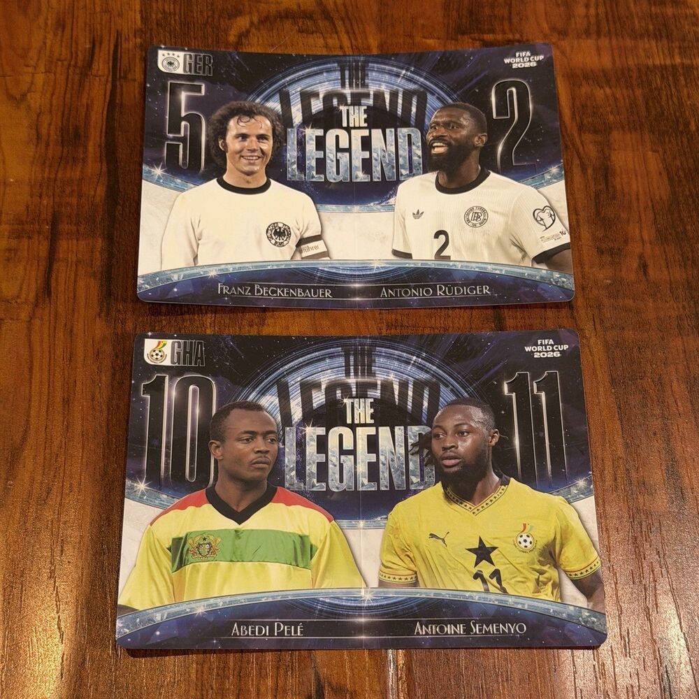 2 x 2026 Panini Kayou FIFA World Germany Rudiger Ghana Pele Semenyo Booklet Lot